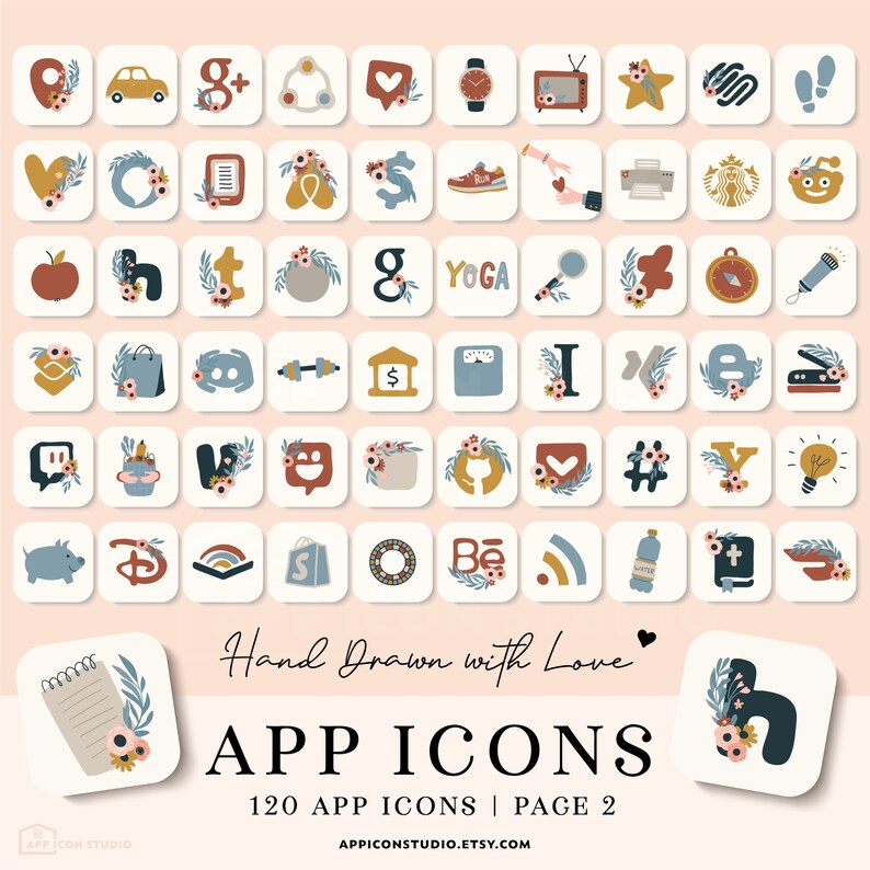 Ios 14 Custom Icon Pack Blue App Icons Blue Ios Icons Iphone - Etsy
