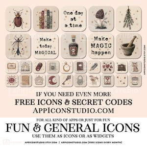 Dark Academia App Icons Neutral Icon Pack iPhone Android Wallpaper Custom iOS Phone Background Widget Herbal Goblincore Fall Icons Autumn App Icon Pack Brown Aesthetic Wallpaper Apothecary Theme Magic Homescreen by App Icon Studio, by AppIconStudio