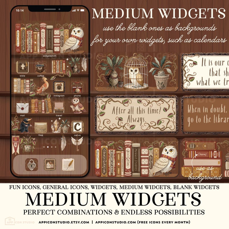 Wizard App Icon Pack With Widgets & Wallpapers – Magic Aesthetic Phone ...