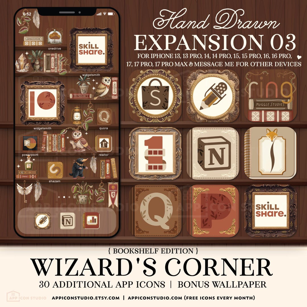Wizard Ios Bookshelf Aesthetic Magic Shelf Wallpaper Book Background ...