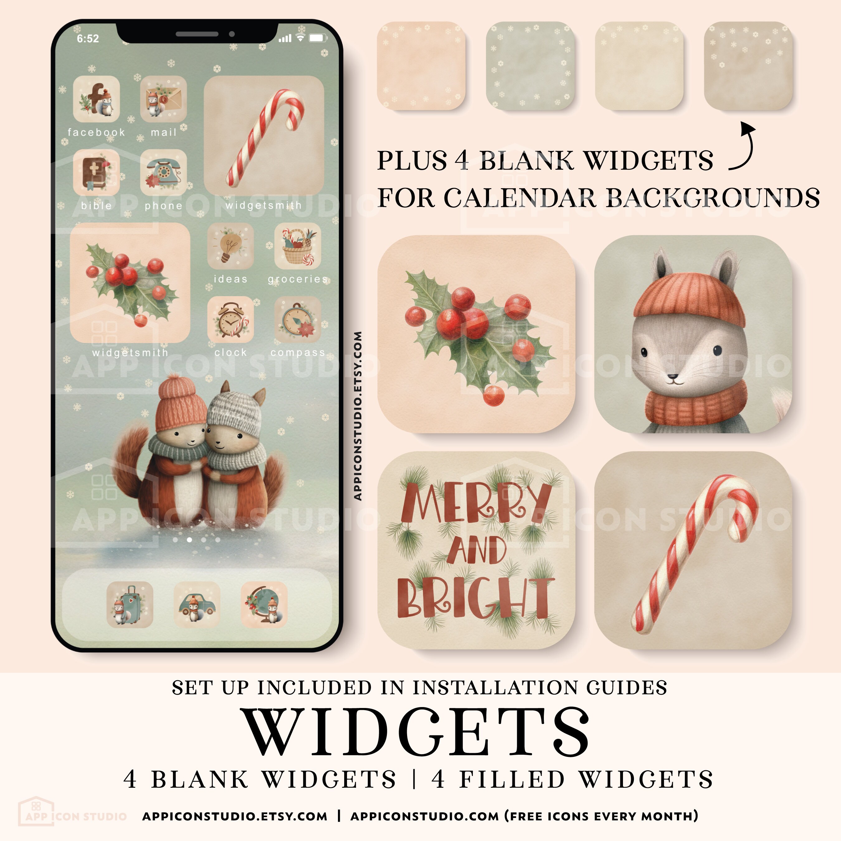 App Icons Aesthetic Winter Theme Cozy Hand Drawn Snow Icons for Ios ...