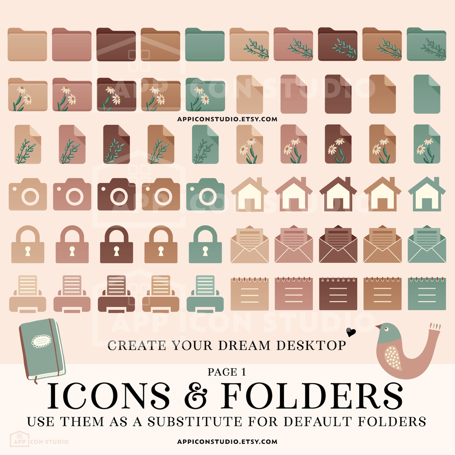 Computer App Icons for Book Lovers Desktop Organizer Wallpaper MacBook ...