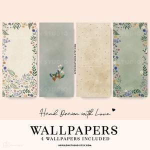 This Watercolor Aesthetic Wildflower App Icon Pack comes with Icons, Widgets and Wallpapers. Use it to customize your Home Screen and to create a whole new look of your device. An easy to understand Installation Guide with Images is included.