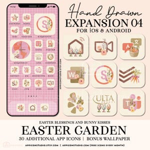 iPhone Custom Icons App Icon Pack Easter Bunny App Icons iPhone Icons iOS Icons Spring Theme Phone Icons Aesthetic Android Widgets, 250304e4