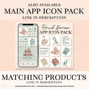 Bookworm App Icons for Ios and Android in Beige Tones Reading ...