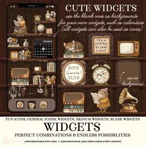 Bookshelf iPhone Theme Bookshelves Wallpaper iOS Book Background Dark Library Academia App Icons Book Club Phone Gift for Reader Bookish Home Screen Dark Bookshelf Goblincore Cozy Autumn Wallpaper Shelf Background iOS 18 by App Icon Studio, by AppIconStudio