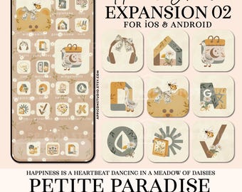 Icono de aplicación Iconos de iOS de verano Kit Cottagecore Fondo de pantalla de margaritas Fondo de margaritas Paquete de iconos de teléfono Pantalla de inicio estética de Apple Android, 250107e2