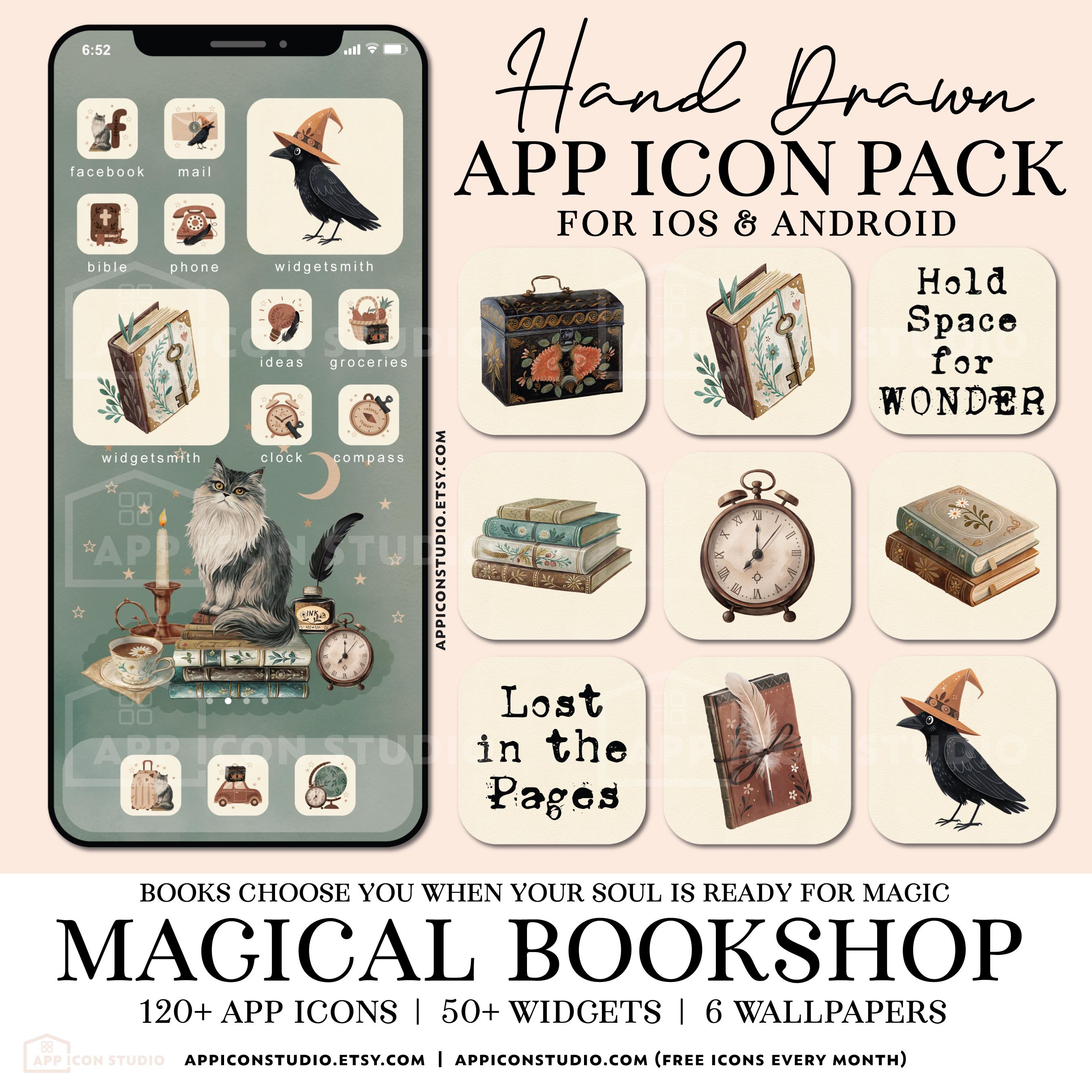 Book Genre Icons Ios App Icon Pack Reading iPhone Theme Cozy Magic