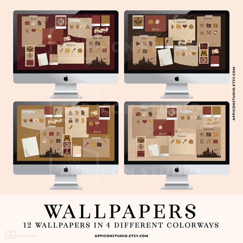 Functional Mac Wallpaper and Mac Folder Icons for your Mac or Windows Desktop to customize your Computer! This hand drawn Wizard Wallpaper Organizer Bundle creates a whole new look of your Desktop and keeps you organized!