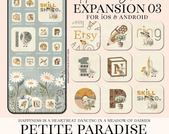 Iconos de aplicaciones para iOS 14, tema de teléfono de verano, paquete de iconos de estilo cottagecore con estética linda, icono de iPhone y Samsung, icono personalizado de iOS, ambiente amarillo y beige, 250107e3