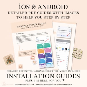 This is Expansion Pack 02 for my Cottagecore Theme Main App Icon Pack. It includes 30 additional icons and it is the perfect addition if you need more icons to customize your home screen. Installation Guides for iOS and Android are included.