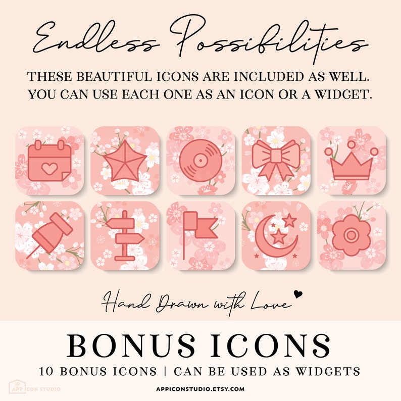 Sakura Widgets For Iphone Pink Spring App Icon Pack For Phone Home Screen Shortcuts Cherry Blossom Icons Ios 14 Aesthetic Art Collectibles Drawing Illustration Kalawanigeneraldealers Com