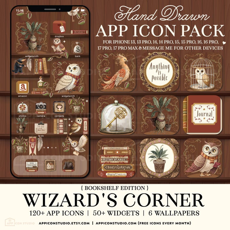 Wizard App Icon Pack With Widgets & Wallpapers – Magic Aesthetic Phone ...