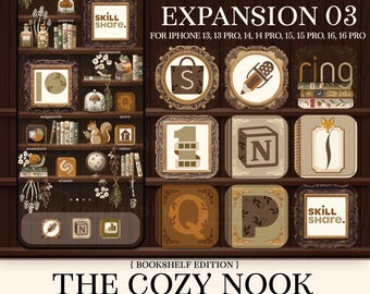 Fondo de pantalla estético de estantería para lectura en iOS 18, tema oscuro para iPhone, pantalla de inicio, biblioteca, 251008bke3