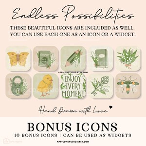 This Green Flowers App Icon Pack comes with Icons, Widgets and Wallpapers. Use it to customize your Home Screen and to create a whole new look of your device. An easy to understand Installation Guide with Images is included.