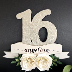 Sweet 16 Cake Topper, Sweet Sixteen Cake Topper, Number Cake Topper, , Caketopper, Quinceañera Cake Topper, Mis Quince Años, 15 Caketopper,