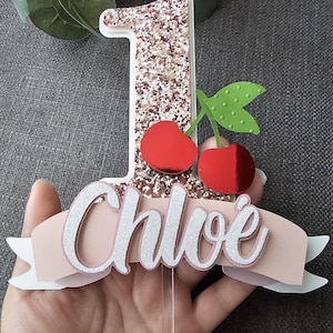 Cherry Cake Topper, Cherry Birthday Cake Topper, Cake Topper, Cherry Birthday, She&#39;s the Cherry on Top, First Birthday, One Caketopper, One