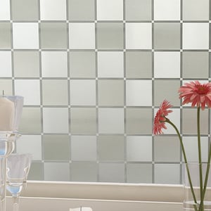 Square Privacy Static Cling Window Film, senza colla