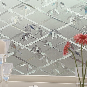 3D Bamboo Privacy Static Cling Window Film