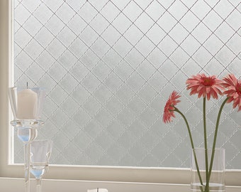 Diamonds Privacy Static Cling Decorative Window Film