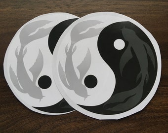 koi Yin and Yang Sticker
