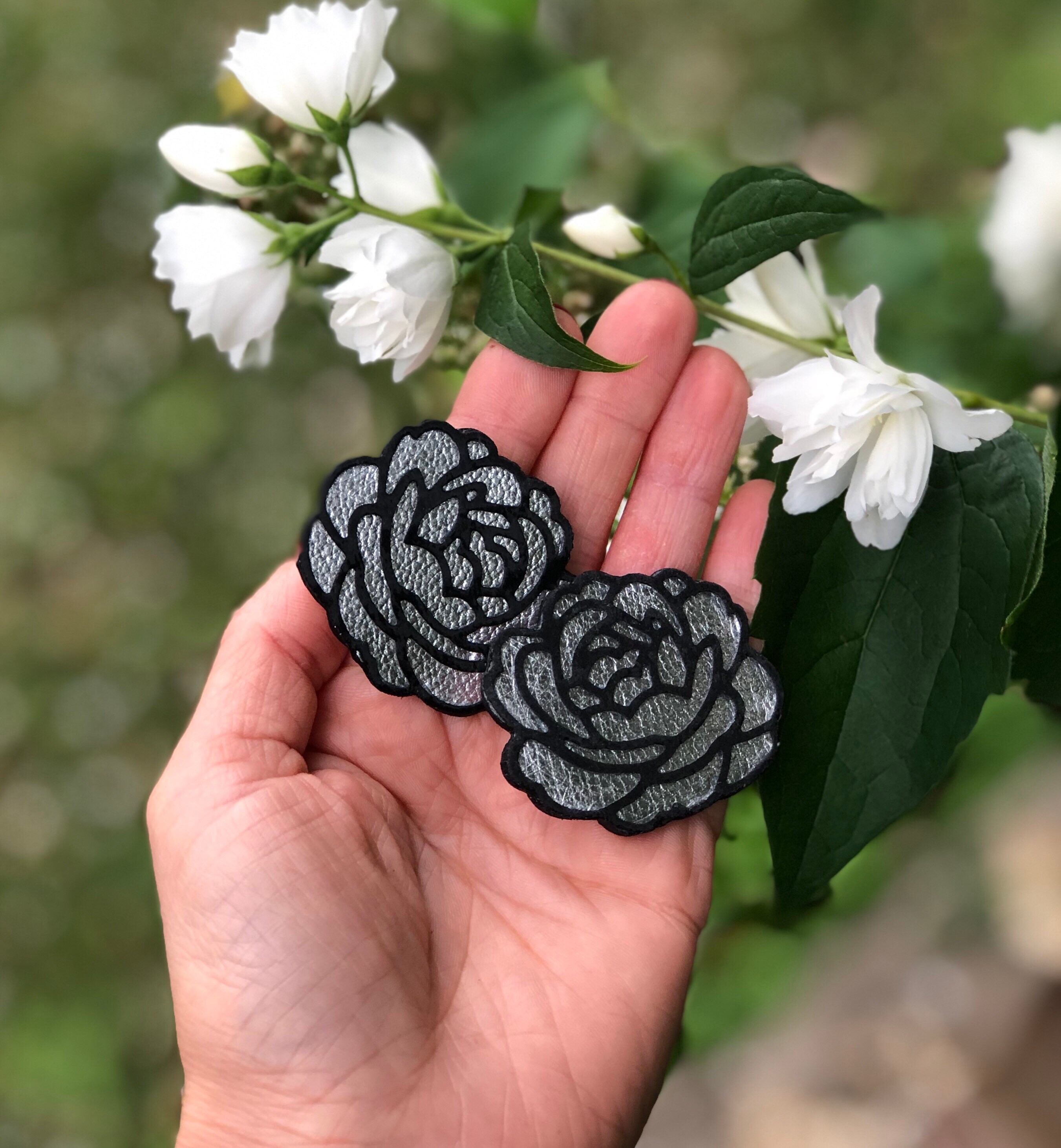 huge flower earrings