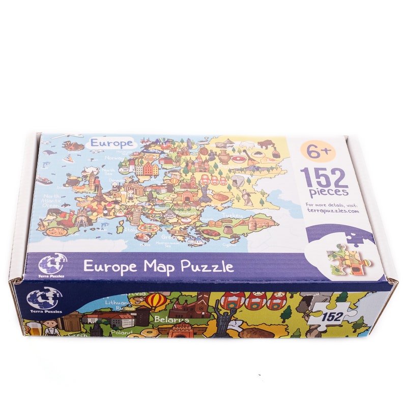 Europe Map Jigsaw Puzzle Colorful Montessori Map Puzzle for Etsy
