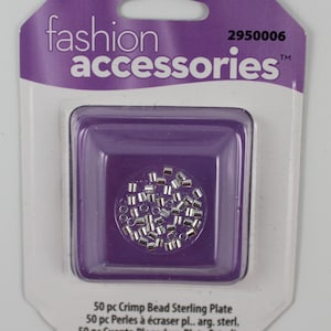 lot of bright silver, sterling-plated crimp tubes
