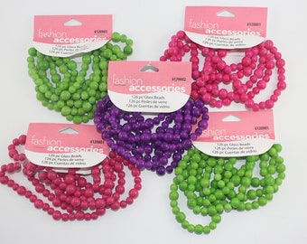round beads, solid colors - part 2; multiple lots in this listing