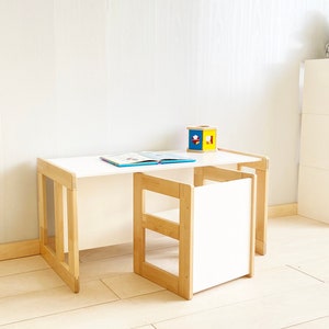 Table/chaise Montessori, table pour enfants, chaise pour enfants, table/chaise multifonctionnelle, meubles Montessori, chaises pour tout-petits, chaise pour tout-petits image 2