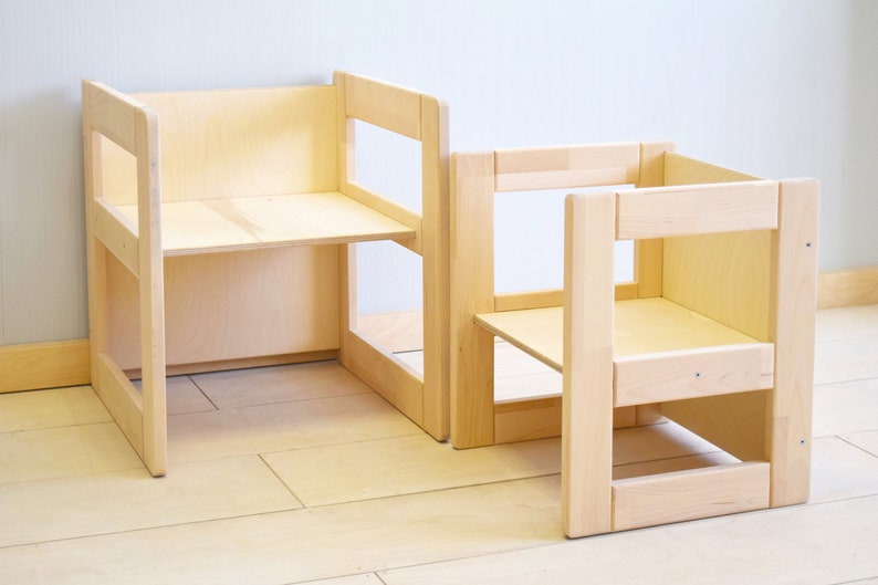 Table/chaise Montessori, table pour enfants, chaise pour enfants, table/chaise multifonctionnelle, meubles Montessori, chaises pour tout-petits, chaise pour tout-petits image 9