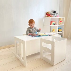 Montessori table/chair, Kids table, Kids chair, Multifunctional table/chair, Montessori furniture, toddler cub chairs, toddler chair zdjęcie 3