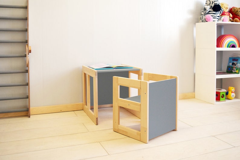 Table/chaise Montessori, table pour enfants, chaise pour enfants, table/chaise multifonctionnelle, meubles Montessori, chaises pour tout-petits, chaise pour tout-petits image 2