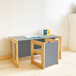 Table/chaise Montessori, table pour enfants, chaise pour enfants, table/chaise multifonctionnelle, meubles Montessori, chaises pour tout-petits, chaise pour tout-petits image 4