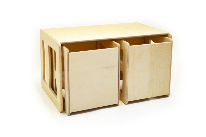 Montessori Tisch / Stuhl, Kindertisch, Kinderstuhl, multifunktionaler Tisch / Stuhl, Montessori-Möbel, Kinderstuhl, Kinderstuhl Bild 6