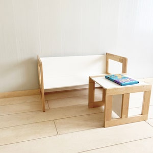 Table/chaise Montessori, table pour enfants, chaise pour enfants, table/chaise multifonctionnelle, meubles Montessori, chaises pour tout-petits, chaise pour tout-petits image 6