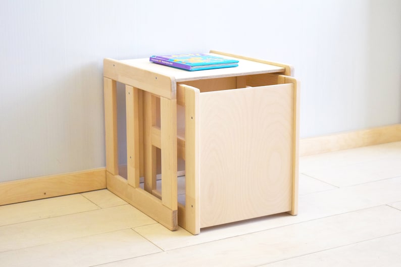 Tavolo/sedia Montessori, tavolo per bambini, Sedia per bambini, tavolo/sedia multifunzionale, mobili Montessori, sedie per cuccioli, sedia per bambini immagine 8