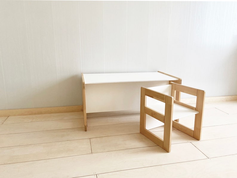 Table/chaise Montessori, table pour enfants, chaise pour enfants, table/chaise multifonctionnelle, meubles Montessori, chaises pour tout-petits, chaise pour tout-petits image 8