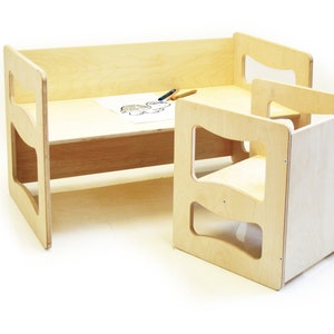 Table/chaise Montessori, table pour enfants, chaise pour enfants, table/chaise multifonctionnelle, meubles Montessori, chaises pour tout-petits, chaise pour tout-petits image 8