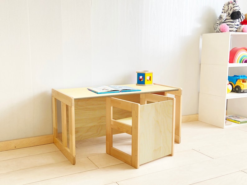 Table/chaise Montessori, table pour enfants, chaise pour enfants, table/chaise multifonctionnelle, meubles Montessori, chaises pour tout-petits, chaise pour tout-petits image 2