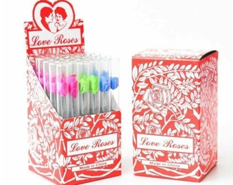 Huisfun Love Roses Tube WITH FLOWERS 36PCS/BOX-Wholesale Value