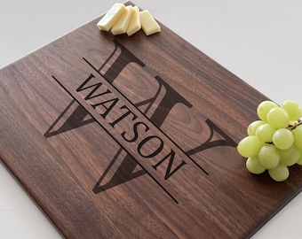 Personalized Cutting Board, Wedding Gift, Anniversary Gift, Wedding Shower Gift, Family Name, Personalized Kitchen Decor, Serving Board, 007