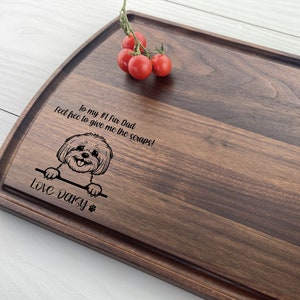 Personalized Engraved Cutting Board, Bichon, Dog Board, Dog Dad, Dog Mom, Dog Lover, Bichon Gift, Best Friend, Dog Treats, Lap Dog, 405