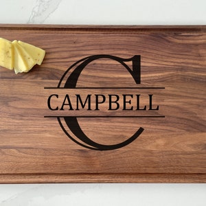 Personalized Cutting Board, Family Monogram, Couples, Anniversary, Wedding Gift, 007
