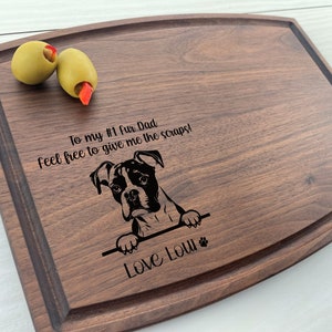 Personalized Engraved Cutting Board, Boxer, Dog Board, Dog Dad, Dog Mom, Dog Lover, Boxer Gift, Best Friend, Boxer Parents, Pet Lover, 412