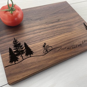 Personalized Cutting Board, Bike Enthusiast, Trail Biker, Adventure Seeker Gift, Cyclist, Bikers Gift, Cyclist Gift, Male Biker, 314