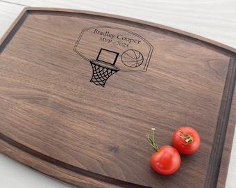 Personalized Cutting Board, Basketball Player, Basketball Net, Collage Sports, Basketball Lover, Sports Serving Board, MVP, Ball is Life,352