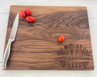 Personalized Cutting Board, Cooking Themed, Personalized Chef's Cutting Board, Chef, Home Cooking, House Warming gift, Home Cooking - 140