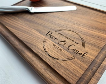 Personalized Cutting Board, Engraved Cutting Board, Couples Gift, Wedding Gift, Engagement Gift, Anniversary Gift, House Warming Gift, 064