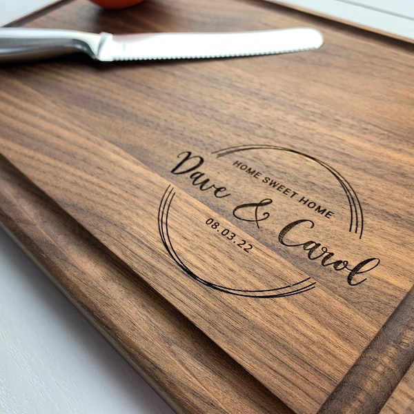 Personalized Cutting Board, Engraved Cutting Board, Couples Gift, Wedding Gift, Engagement Gift, Anniversary Gift, House Warming Gift, 064